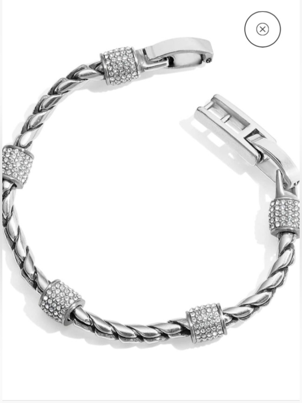 🌸 Brighton ‘ Meridian’ Pave Twist Bracelet - Silver